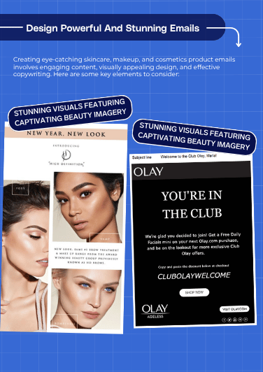 Beauty marketing powerful email design page preview