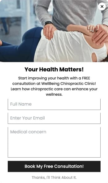 Free Medical Consultation Popup Template for New Inquiries