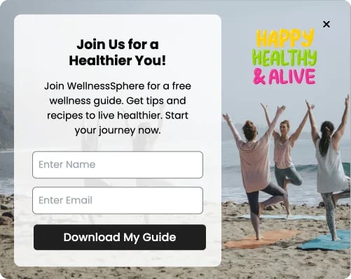 Free Health Resource Popup Template for First-Time Users