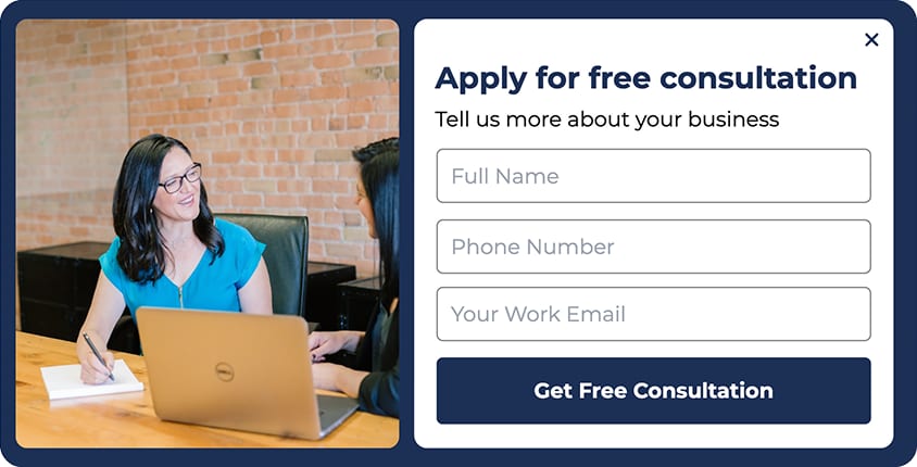 Free Consultation Signup Popup Template for Lead Generation