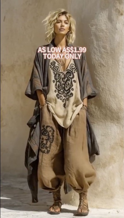 TikTok ecommerce creative showing apparel on a model with a direct-response price overlay