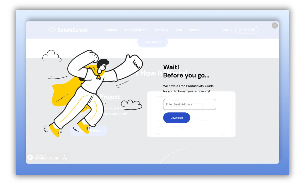 Gated healthcare guide landing page example for patient education downloads