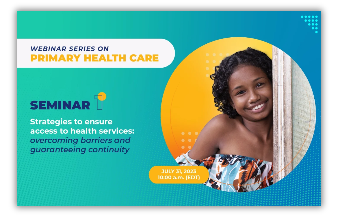 Primary health care seminar registration creative for healthcare email list growth