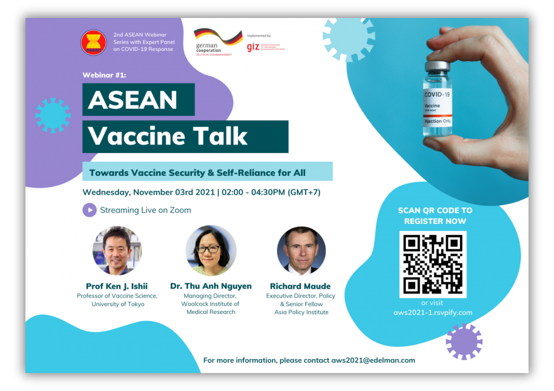 Vaccine talk seminar registration creative for healthcare education campaigns