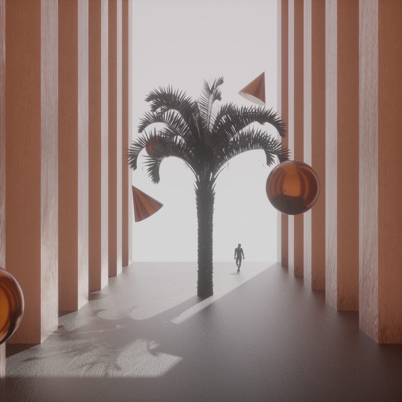 graphic with palm tree