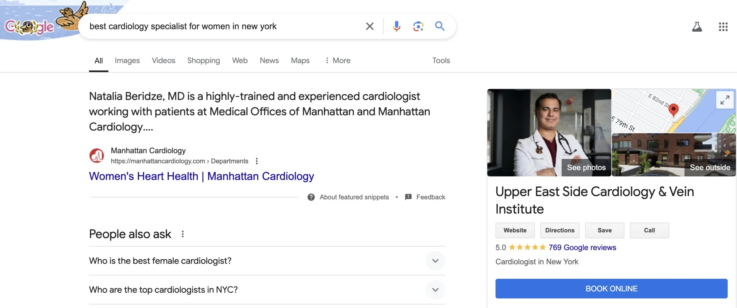 cardiology clinic first page rankings